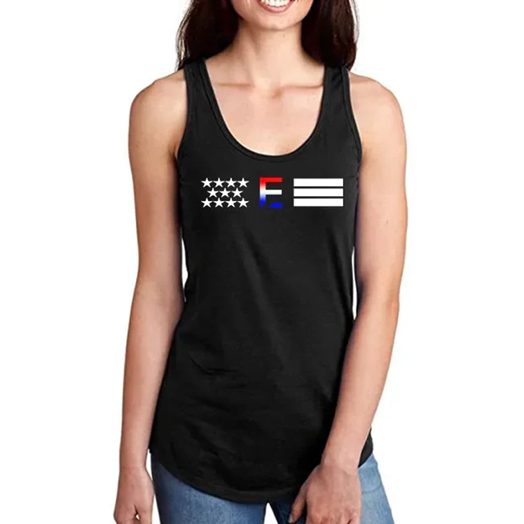 Energy Fitness Red White & Blue Ladies Racerback Tank